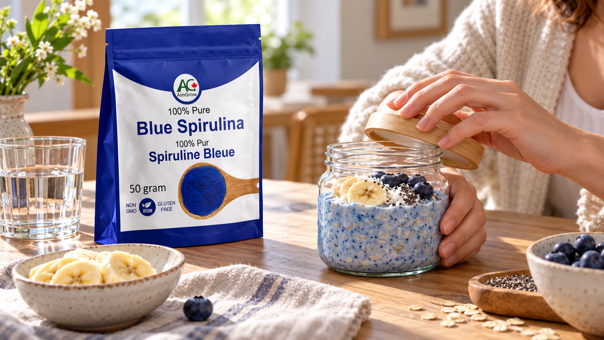 Blue Spirulina Overnight Oats: A Simple Make-Ahead Breakfast Idea
