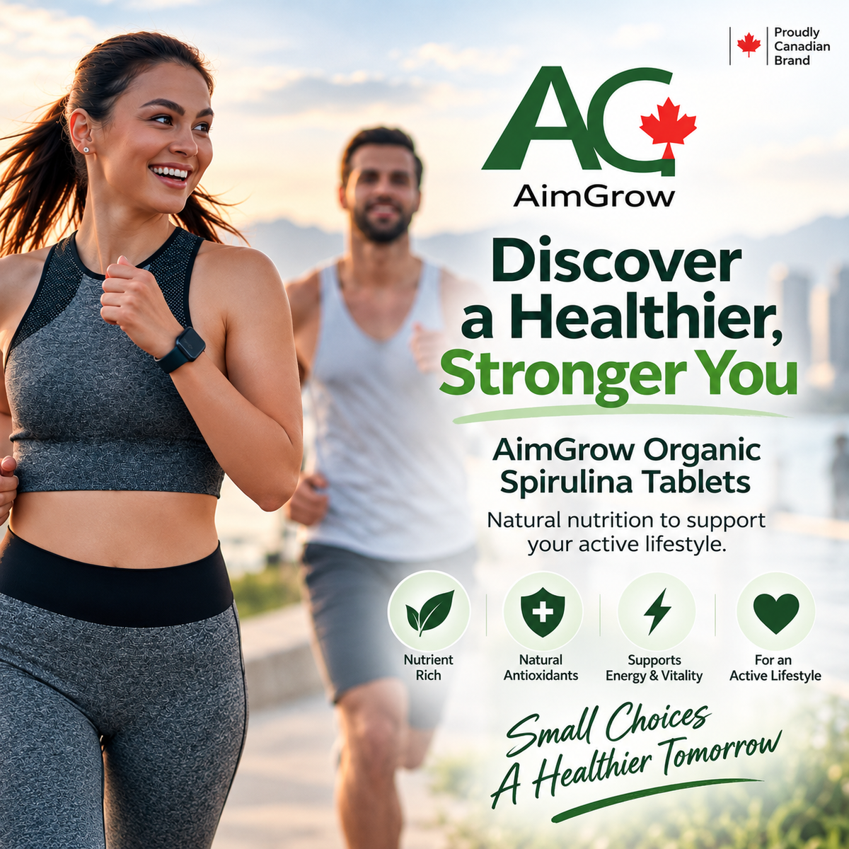 Aimgrow Spirulina Tablets 500mg 300 Tablets Canada