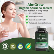 Aimgrow Spirulina Tablets 500mg 300 Tablets Canada