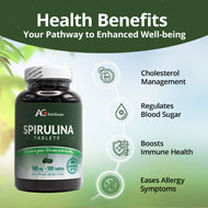 Aimgrow Spirulina Tablets 500mg 300 Tablets Canada